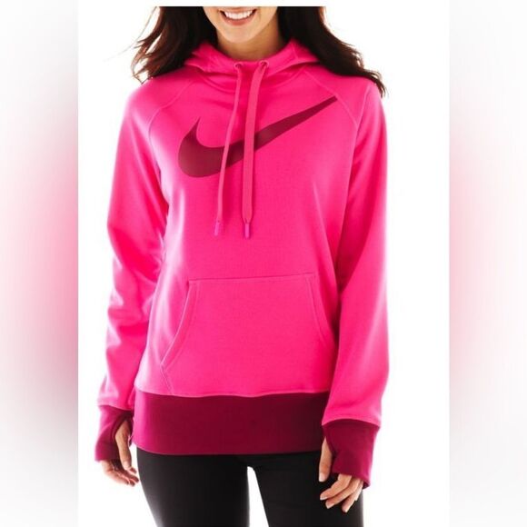 NIKE Thermafit pink hoodie, size L - Picture 1 of 8